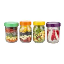 6 шт./компл. Бытовая Пищевая Крышка для сохранения свежести для стеклянной банки пластиковая Герметичная крышка Силиконовое кольцо кухонные принадлежности G1