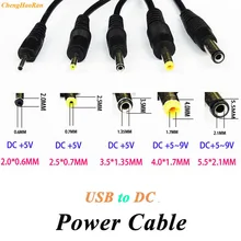 Cltgxdd 1 Uds USB a 5,5*2,1 2,5*0,7 4,0*1,7mm DC Cable de alimentación 5V adaptador Jack cargador Cable conector altavoz para tableta