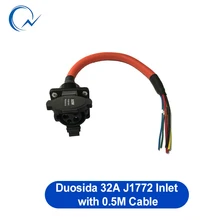 32A SAE J1772 AC Вход/розетка/разъем с 0,5 м UL/TUV кабельный уровень 2 Вход для EV/электрический автомобиль зарядки Duosida