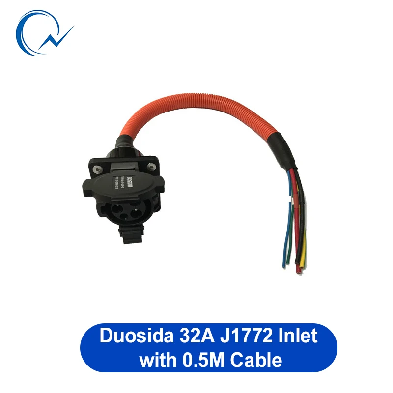 32A SAE J1772 AC Вход/розетка/разъем с 0 5 м UL/TUV кабель Уровень 2 Вход для EV/электрический