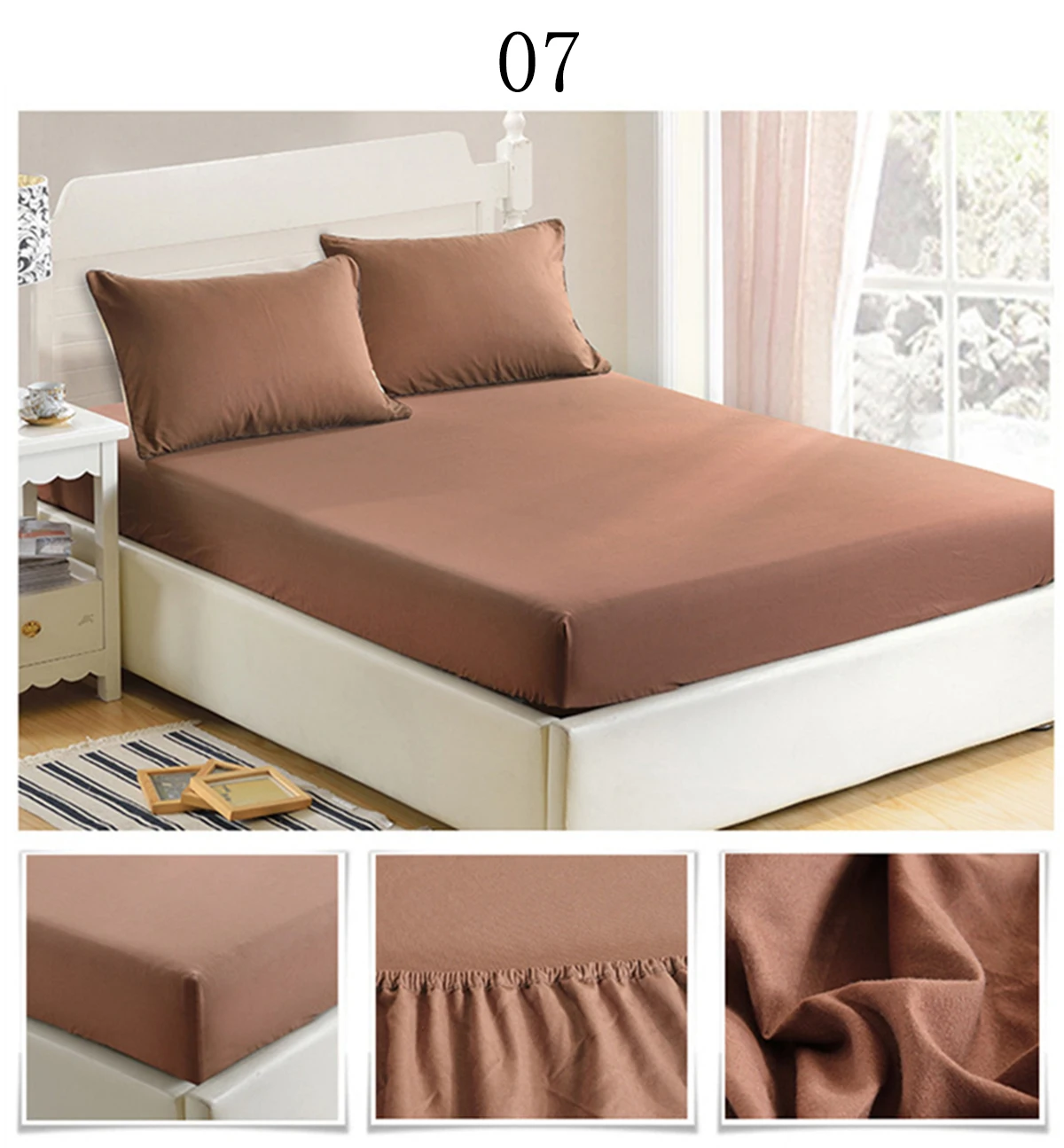 New 19 options Solid Color Mattress Cover Mattress Protector Bed Bug Proof Dust Mite Mattress Pad Cover For Mattress Bedspread