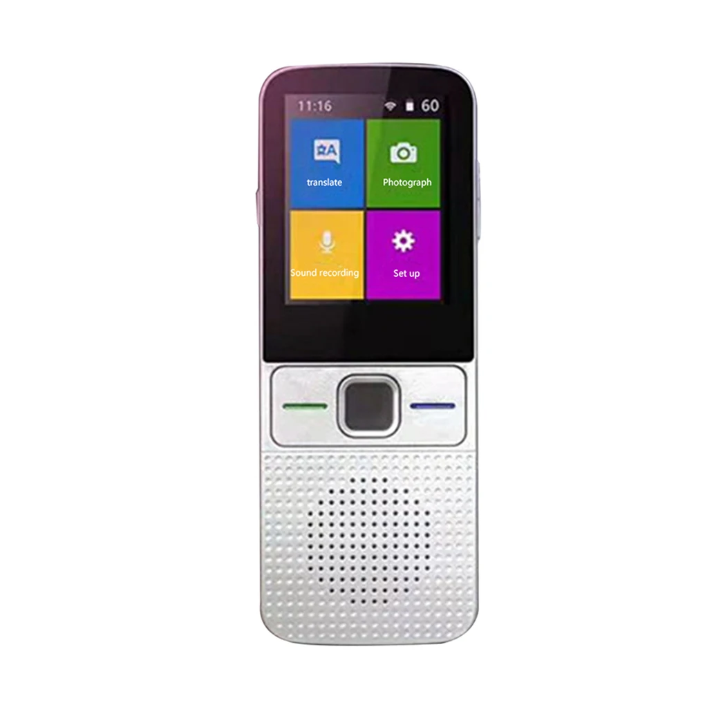White 137 Language Translator Smart Translator Offline In Real Time Smart Voice Translator Portable Traduttore Offline - Color: White