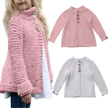 

Fashion Princess Kids Baby Girl Knitted Cardigan Sweaters Coat Outerwear Knitwear Casual Winter Warm