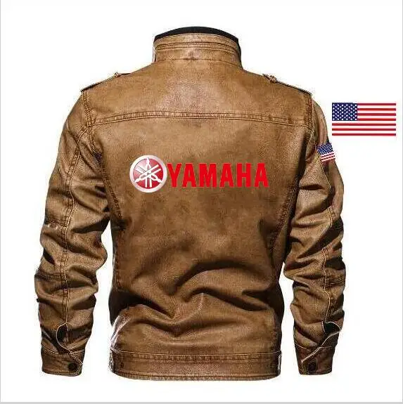 goatskin ACDC часы кожаная куртка Тонкий кожаный мотоцикл мужская куртка брендовая одежда вышитая эмблема