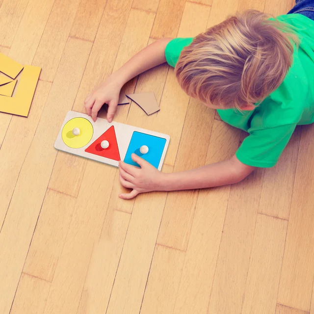 Kids Hand Grab Board 3D Puzzle Wooden Toys for Children Geometric Shape Wood Jigsaw Toddler Baby Early Educational Learning Toy 2