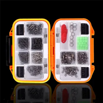 

119pcs / lot Fishing And Fishing Tackle Box Set Small Transparent Plastic Waterproof Hook Lure Bait Box Fishing Accessorie