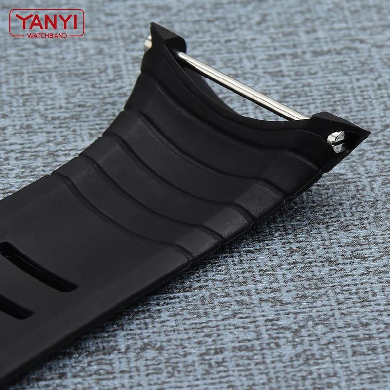 Enhanced Silicone Watch Band - Durable Rubber Strap Wristband with Free Tools (25mm)