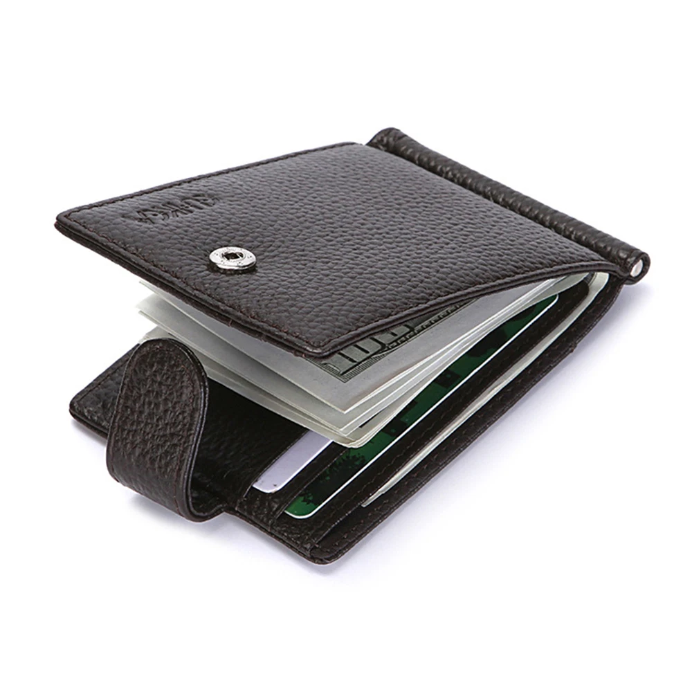 

New Business men's wallet Short vertical Male Coin Purse casual multi-function card Holders bag zipper buckle triangle folding