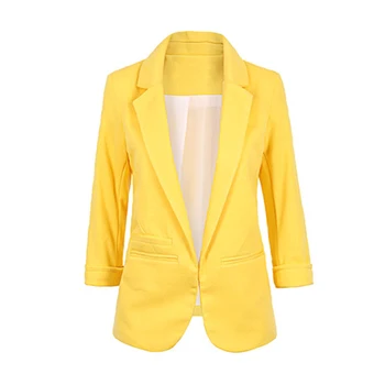 

Casual Slim Suit Blazer Coat Jacket Outwear Women Candy Color No Buckle JL