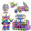 30/46pcs Big Size Magnetic Designer Magnet Building Blocks with 2 Wheels Accessories Educational constructor Toys For Children ► Photo 1/6