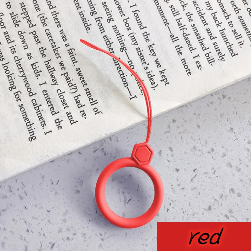 Шнурки для ключей силиконовые ремни для телефонов для мобильных телефонов брелоки шнурки кольца для пальцев цветные аксессуары для мобильных телефонов - Цвет: red