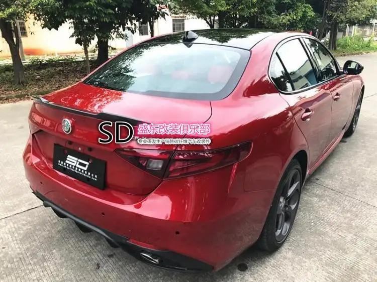 Подходит для Alpha Romeo Giulia углеродного волокна задний спойлер заднее крыло