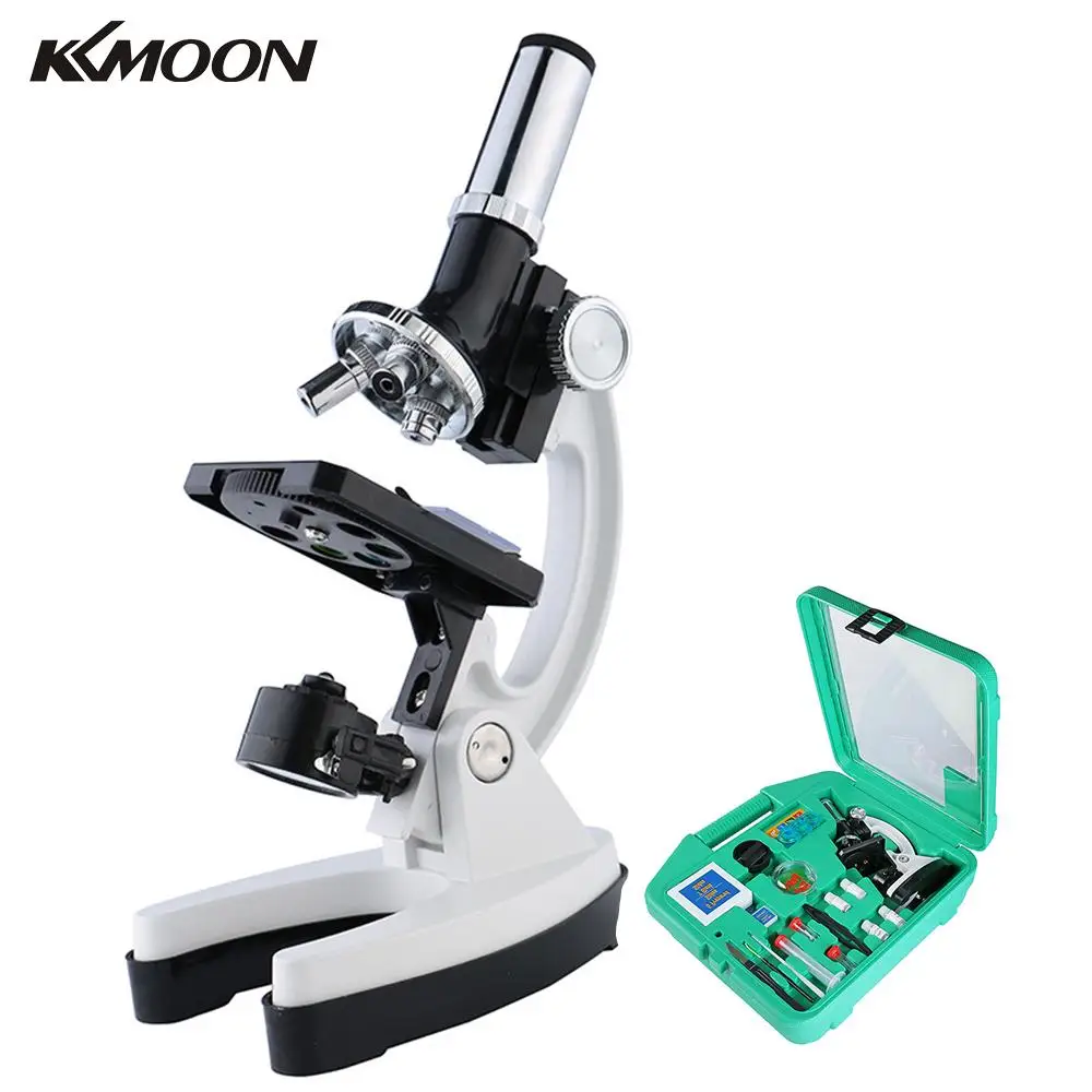 KKmoon Professional 100X-1200X Metal Biological Microscope Scientific Microorganism Microscopic Magnifier Set | Инструменты