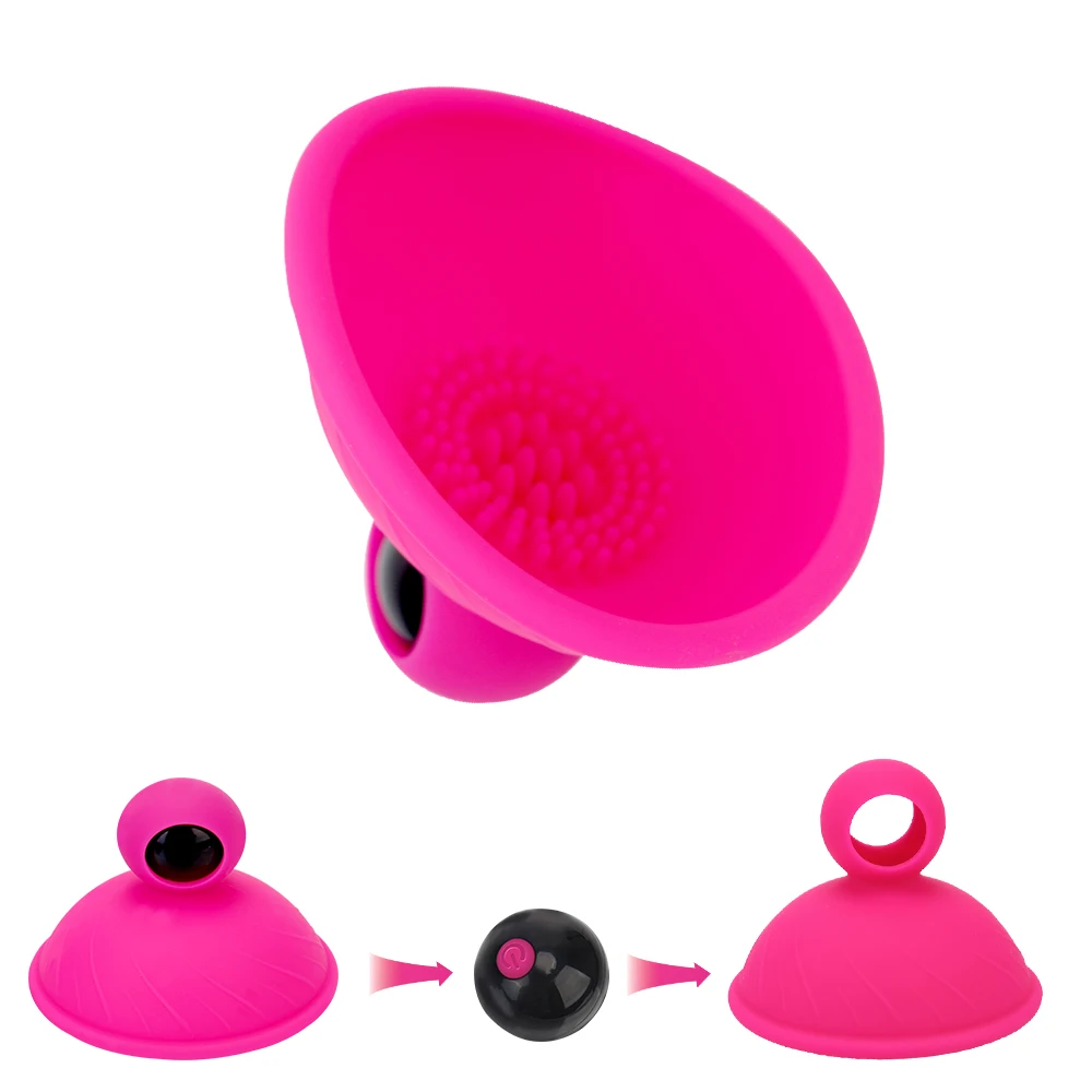 Tunga- och sugvibrator för bröstvårtor med sugfunktion för kvinnor_voghion.com