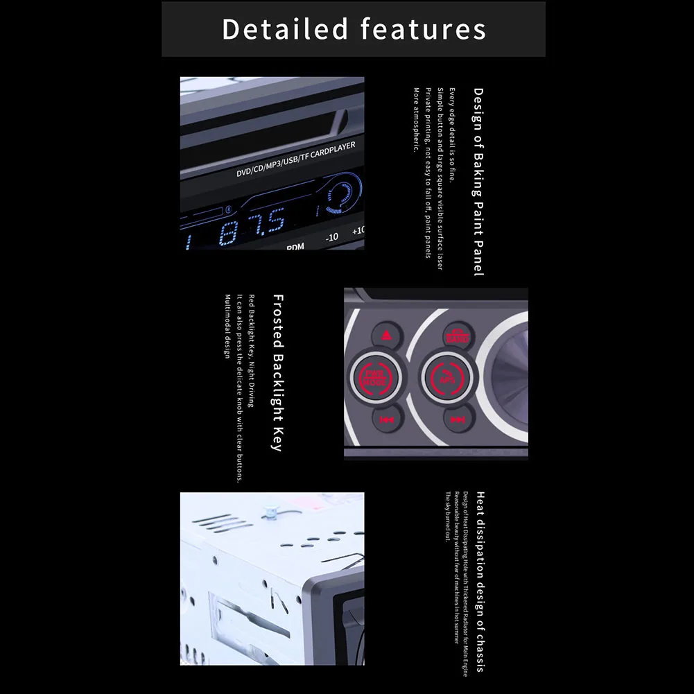 1Din автомобильный Bluetooth стерео компакт-дисков VCD DVD AUX USB Радио Аудио мультимедиа Автомобильный MP3-плеер משדר בלוטוס РКМ погрузчик переключатель mp3 voiture