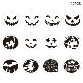 

12pcs/set Halloween Pumpkin Layering Stencils Drawing Template Painting DIY Scrapbooking Album Decor Embossing Paper Card