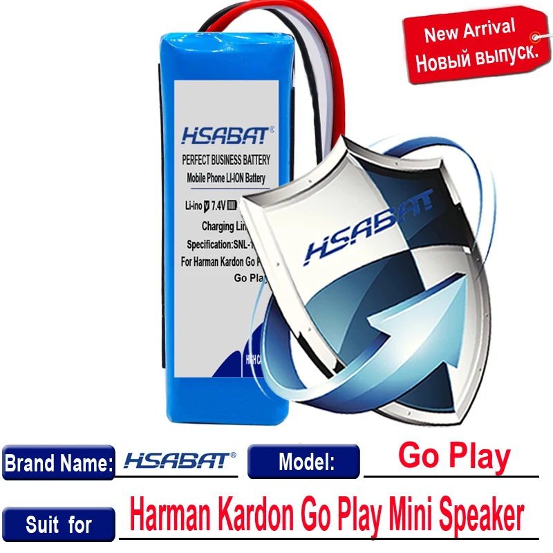 HSABAT 6800 мАч динамик аккумулятор Для Harman Kardon Go Play мини динамик литий-полимерный перезаряжаемый аккумулятор