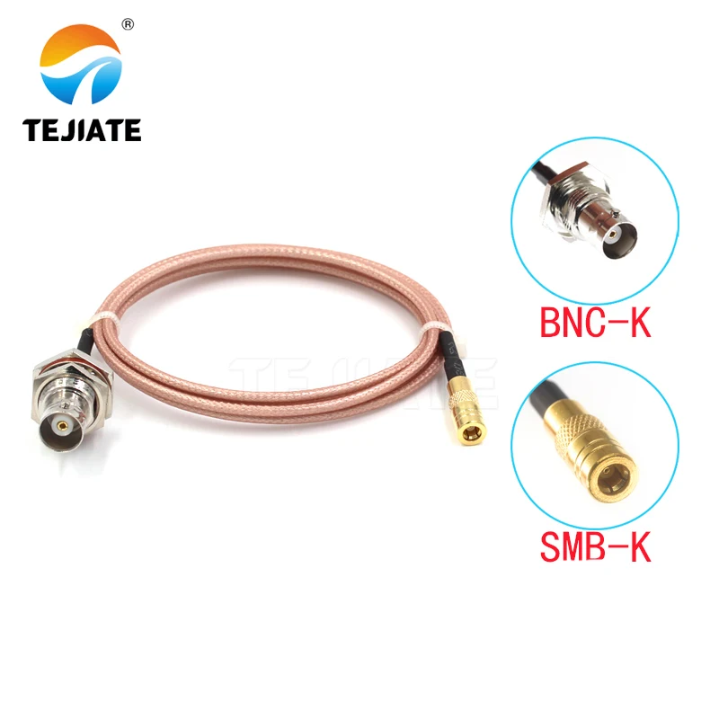 1 шт. TEJIATE Адаптерный кабель SMB в BNC Тип SMBK преобразователь BNCK 8-90 см 1 М 1,5 м 2 м длиной соединитель RG316 провод