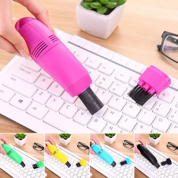 

1pc Mini Computer Vacuum USB Keyboard Cleaner PC Laptop Brush Dust Cleaning Kit Tool Household Office Desk Cleaning Tool