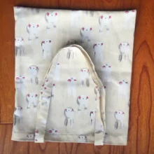 Хлопок Лен Эко сумка для рынка, шоппинга вечерние подарочные сумки белый голова кролика 91106c