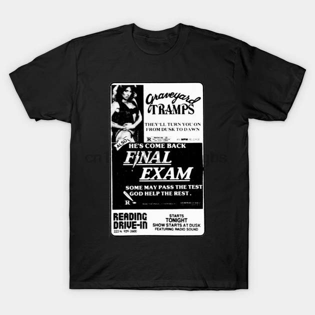 Мужская футболка Graveyard Tramps &amp amp Final Exam двойная функция с ужасом wo футболки Топ |
