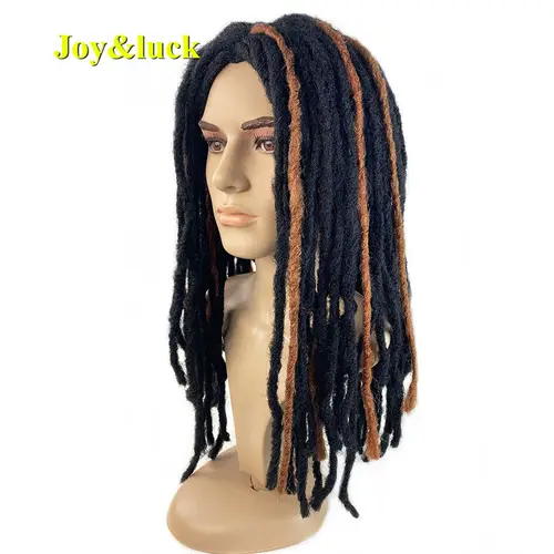 Long Dreadlocks Wig For Men Synthetic Black Dreadlock Straight Crochet Hair Braiding  Middle Part Hair Wigs Daily  Wig - Image 5