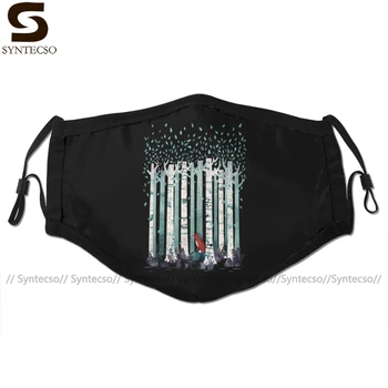 

Nature Mouth Face Mask The Birches Facial Mask Funny Fashion with 2 Filters for Adult