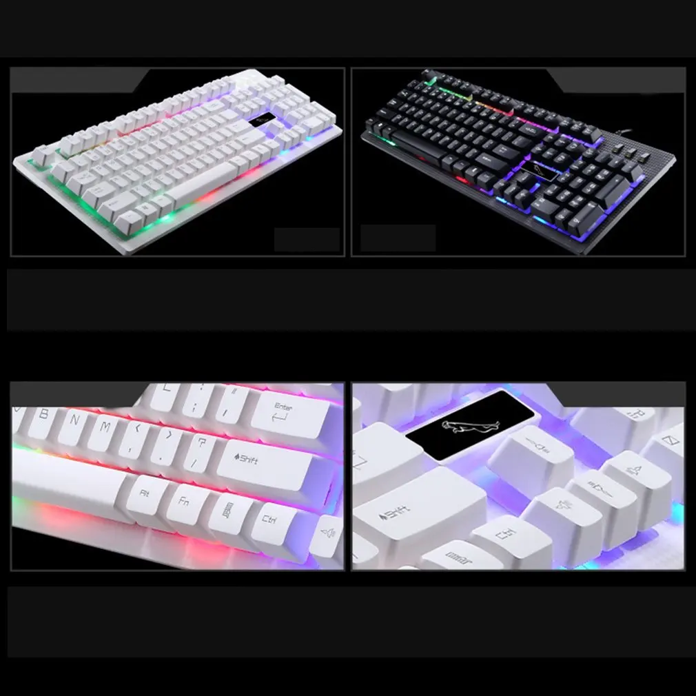 G20 USB Проводная Механическая клавиатура подвесная со светодиодной RGB Цветной