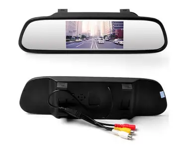 

10pcs CCD HD Waterproof Parking Monitors LED Night Vision Car Rear View Camera With 4.3 inch Car Rearview Mirror