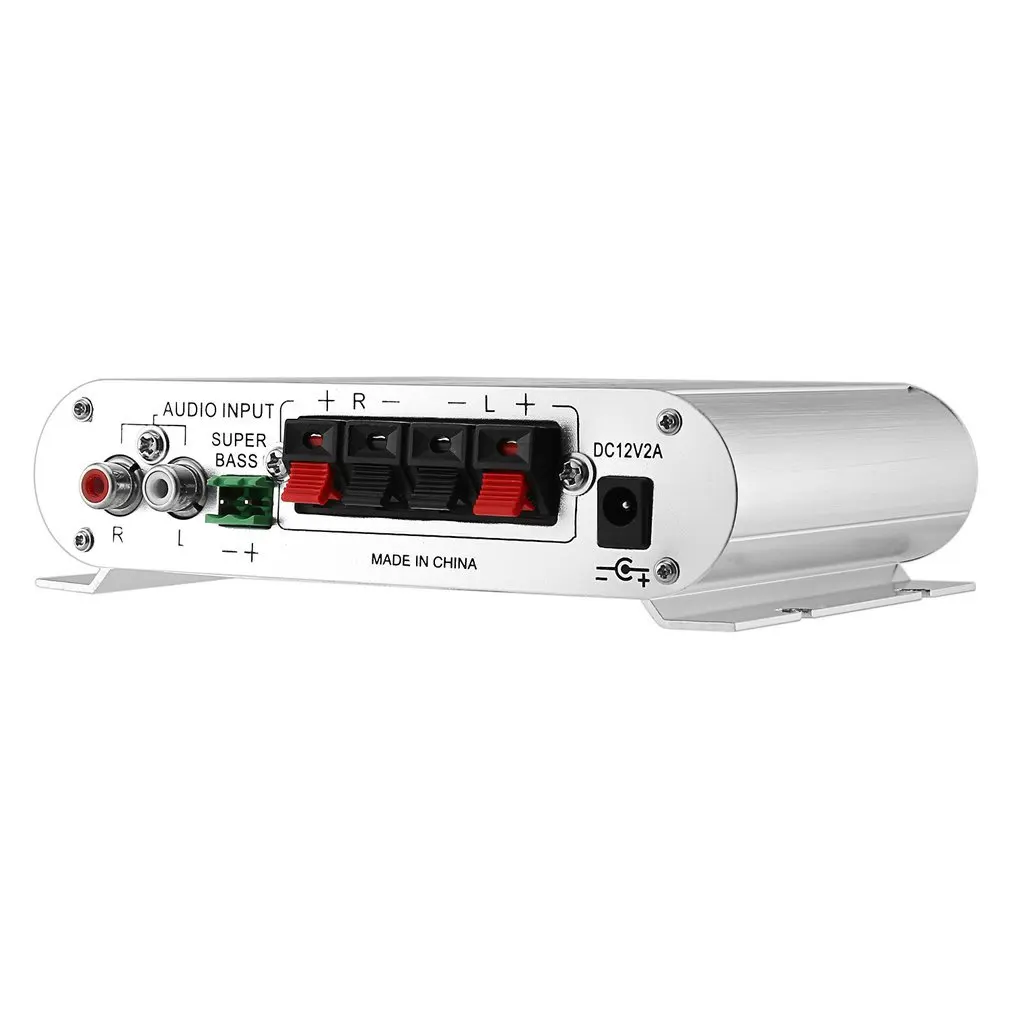 Mini HiFi Sliver 12V 20W CD MP3 Radio Car Auto Motor Boat Home Audio Stereo Bass Speaker AMPLIFIER BOOSTRER Verstarker Vehicle