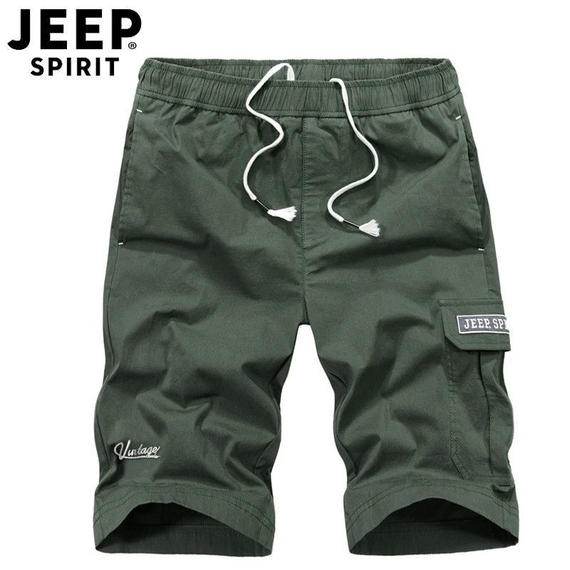 JEEP SPIRIT/летние мужские шорты, повседневные тонкие шорты, мужские шорты со средней талией, с несколькими карманами, бермуды, мужские шорты-карго, M-4XL