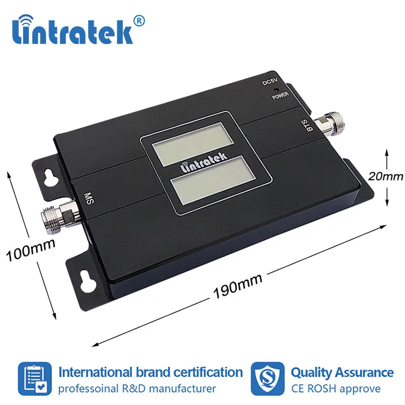 Lintratek 4G 850 МГц 1800 DCS CDMA Сотовый усилитель двухдиапазонный мобильный сотовый