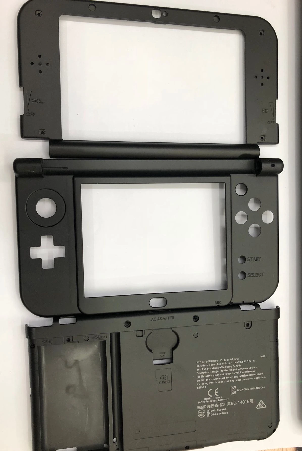 4 Colors Original Faceplate Lcd Screen Middle Housing Shell Hinge Part Bottom Middle Shell Battery Cover Case For New 3ds Xl Ll Cases Aliexpress