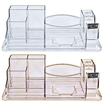 

Multi-functional Home Office School Desk Supplies Pen Pencil Storage Organizer Holder Stand with 7 Compartment 1 Tape Dispenser