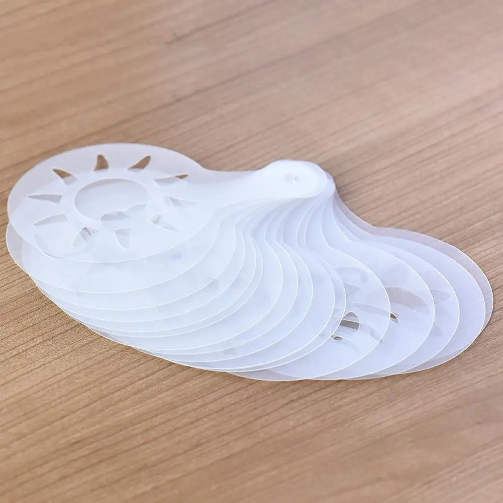 16PCS Coffee Printing Mold Set Cake StencilsHoliday Coffee Stencils Gadgets Cake Baking Tools Barista Coffee Printing Flower M