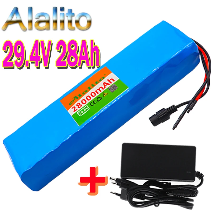 7S4P 24V 28ah 29 4 V для литий ионного аккумулятора Встроенный BMS Электрический велосипед