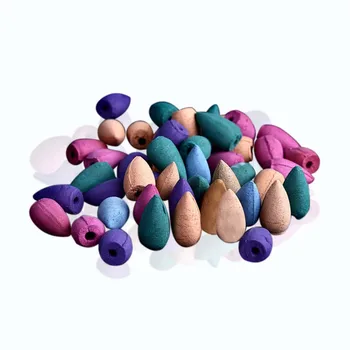 

50 Pcs Incense Cones Little Monk Small Buddha Censer Backflow Incense Home Office Teahouse Home Decor FPing