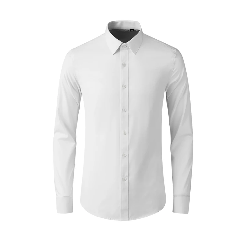Большие размеры, M-4XL, деловые мужские рубашки с длинным рукавом, тонкая сорочка homme, брендовые качественные хлопковые рубашки для мужчин, повседневные однотонные рубашки