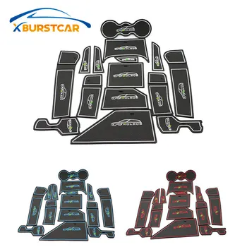 

Xburstcar Silicone Car Door Groove Mat Doors Anti Slip Mats for Renault Koleos 2017 2018 for Sumsung QM6 2017 2018 Accessories