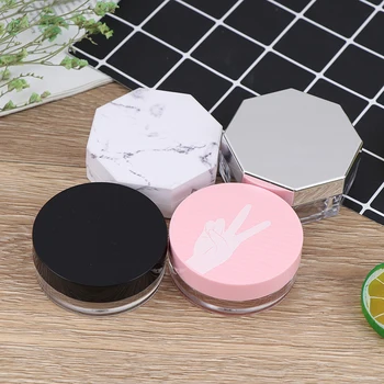 

11types Powder Box Handheld Empty Loose Powder Pot With Sieve Puff Portable Plastic Cosmetic Travel Makeup Jar Sifter Container