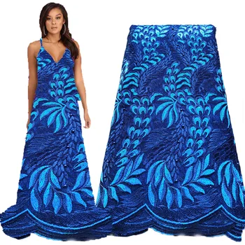 

Lace Beads Fabric African Nigerian French Dress Good Quality High Embroidery Best Selling For Wedding Dress