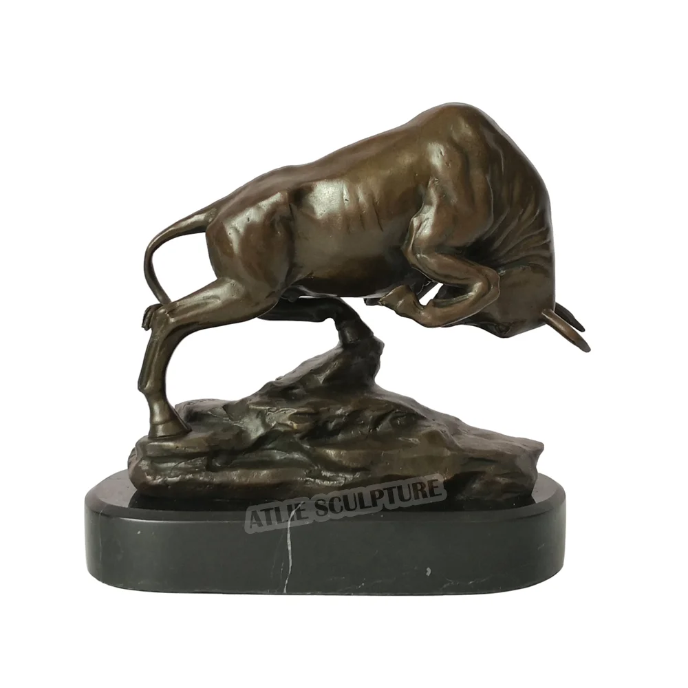 ブロンズブル彫刻 屋外 オフィス 書斎 家の装飾用の動物の置物 Outlet Outlet Phoneoutlet Date Aliexpress