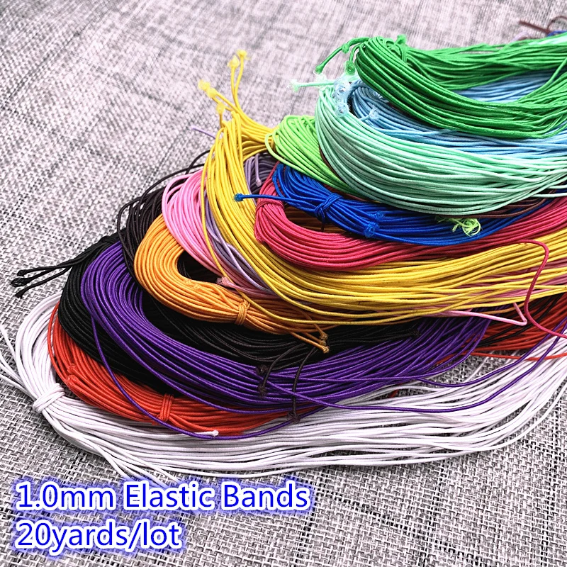 1.0mm Rubber Round Elastic Cord Findings Wire fit Bracelet Necklace u pick 