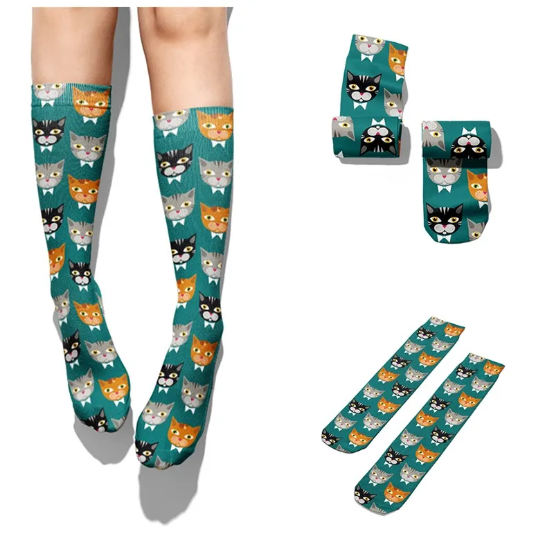 

Sexy Women Socks Cute Cat Dog Rabbit Cotton Long Socks Fashion Men Women Casual Non Slip Breathable Comfortable Funny Happy Sock