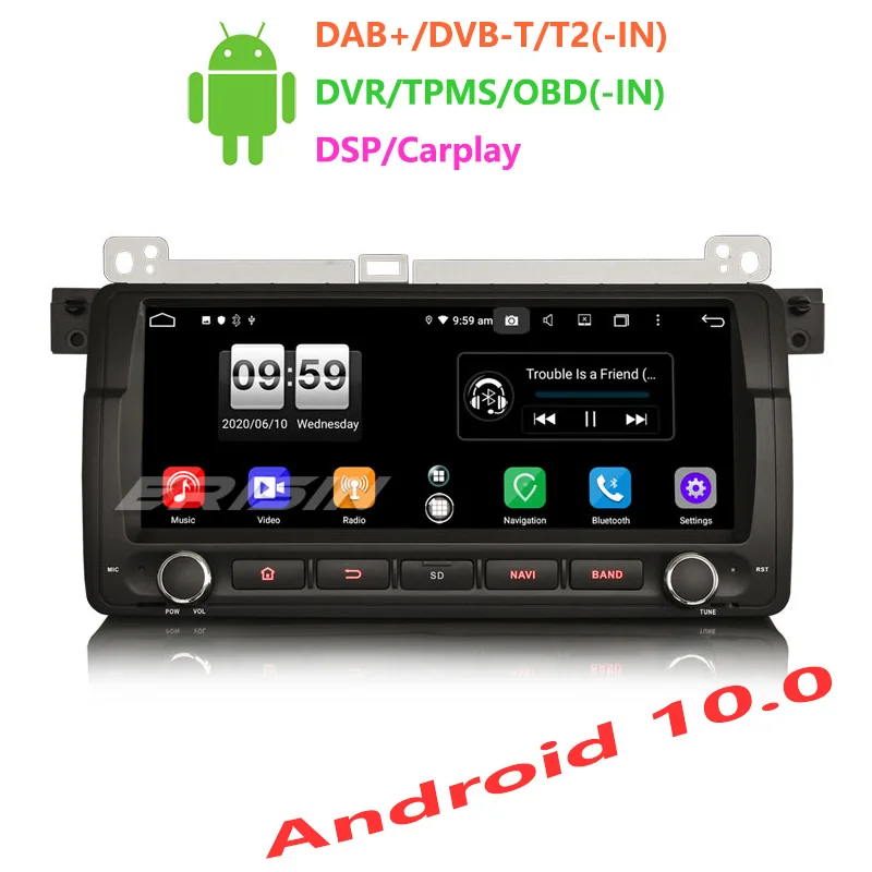 Erisin ES8788B 8 &quotAndroid 10 0 Восьмиядерный 4 Гб RAM автомобильный DVD плеер DSP Carplay для BMW