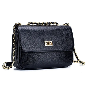 

Women's Bag Cow Leather Stlylish Mini Messenger Bags Chain Shoulder Crossbody Bag Female Handbag Casual Small Flap Bag For Woman