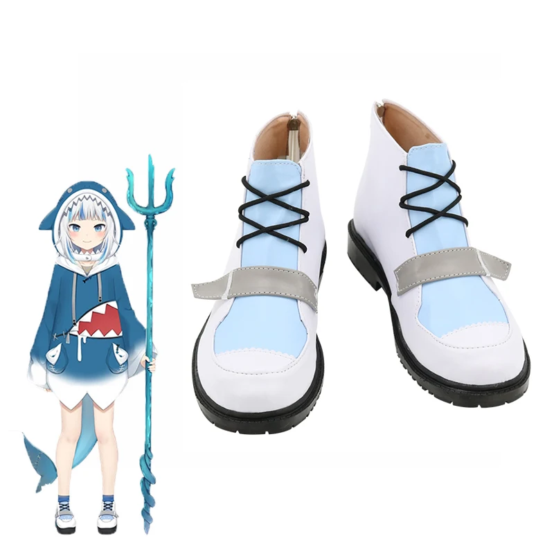 

Hololive ENG Gawr Gura Shark Cosplay Shoes Women Halloween Carnival Party COS Custom-made