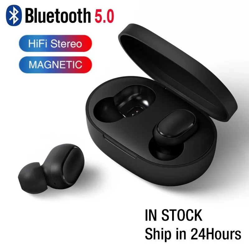 

A6S 5.0 TWS Bluetooth Earphone VS Redmi Airdots Wireless Headphone Stereo Headset Mini Earbuds for Xiaomi iPhone Huawei Samsung