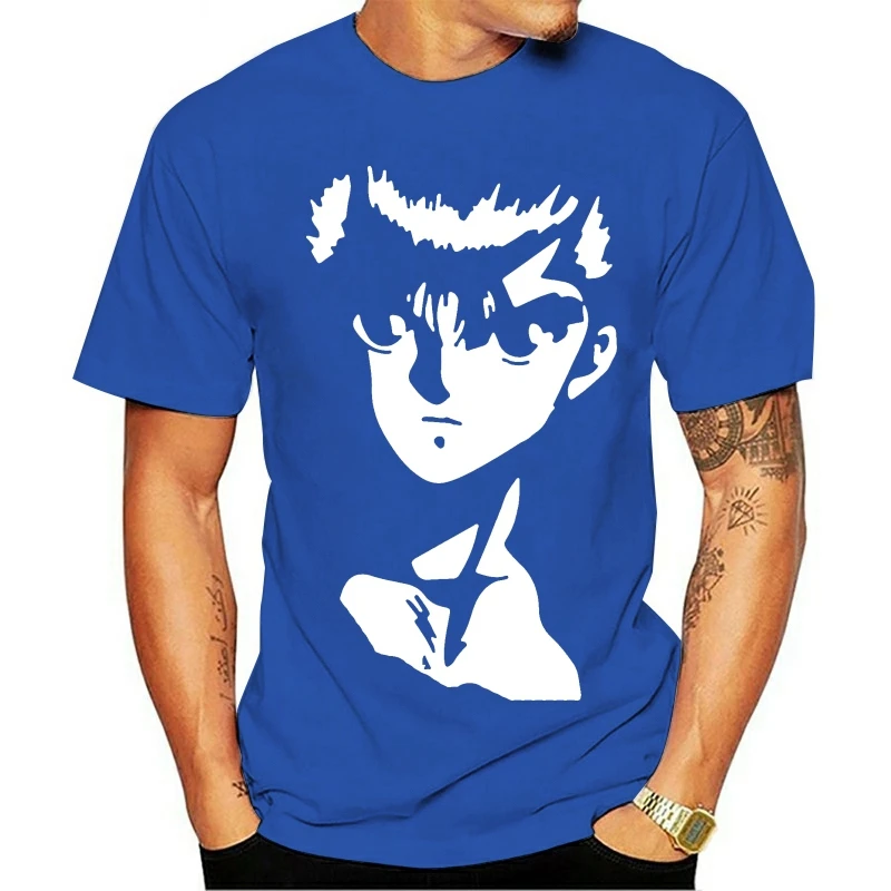 2021 модная футболка для отдыха из 100% хлопка Yuyu Hakusho Yusuke Hiei топ косплея японского