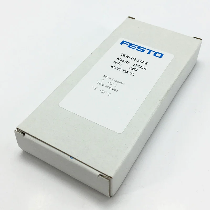 MEH-3/2-1/8-B 173124 DC24V AC220V электромагнитный клапан festo одинарный соленоид, с электромагнитной катушкой серии MEH пневматические компоненты